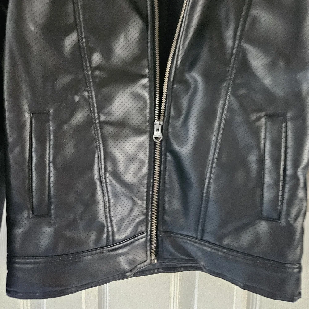 Moto Jacket, Vegan Leather Kids Sz 11/12 - Classic, Versatile, Edgy, Chic, EC